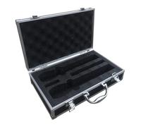 Zxpjkyu Microfono Custodia Rigida Microfono Box Impermeabile Organizer Microfono Antiurto Anti Polvere Alluminio Portatile Protezione Trasporto Adatto per Spe, Nero