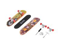 Zxpjkyu Mini Skateboard Giocattolo da Dito con Superficie in E PU Antiscivolo E Cuscinetti a Sfera, Adatto a Bambini E Bambine, Ideale Come Regalo da Coll, Modello 1