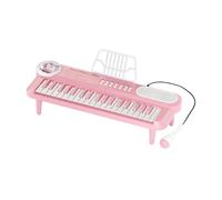 Zxpjkyu Pianoforte Elettronico per Bambini, Giocattolo Musicale Multifunzionale, 37 Tasti, Portatile, con Strumento Educativo in PP per L'apprendimento Pr, Rosa