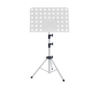 Zxpjkyu Portapartiture Regolabile Pieghevole con Base Treppiede Carbonio Supporto Libri Musicali Portatile Adatto per Prova in Casa Scuola Concerto Via, Bianco