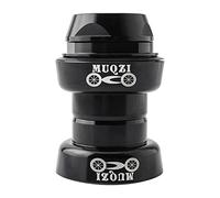 Zxpjkyu Serie Sterzo per Bicicletta Filettata da 25,4", Lega di Alluminio Ad Alta Resistenza, Sostituzione della Serie Sterzo Dell'attacco Manubrio D, Nero