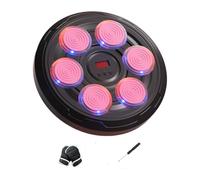 Zxpjkyu Set da Musicale da Parete con Guantoni E Tappetino da Allenamento, Display Intelligente, Luci Sensibili, Materiale in Spugna Morbida, Facile da U, Rosa 6 Bersaglio