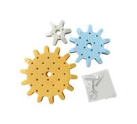 Zxpjkyu Set di 3 Accessori per Lavagna Interattiva, Materiali per Lavoretti, Giocattolo Educativo per Lo Sviluppo delle capacità Motorie nei Bambini, Ideale P, Ingranaggio