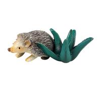 Zxpjkyu Statuetta di Animale in Miniatura Dipinta a Mano a Scopo Educativo, Piccola Statuetta di Simulazione per Bambini in età Prescolare, Decorazione in Min, Riccio con pianta