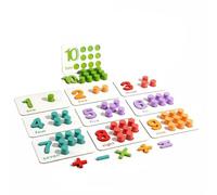 Zxpjkyu Tavola Aritmetica per Bambini Set per Matematica con Tavola di Conteggio Schede Numeriche Pioli in Legno Carte Abbina Numero Simboli delle Operazioni