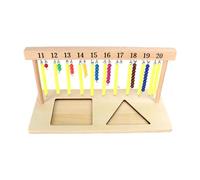 Zxpjkyu Telaio per Calcoli Matematici, Giocattolo Digitale Educativo con Supporto in Legno per Abaco, Materiale per Bambini, Struttura con Perline, Da 11 a 20, Taglia unica