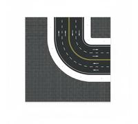 Zxpjkyu Traffic Base Sticker Placca Stradale Modello Città Elementi Combinabili Curva Dritto Incrocio Stampa Nitida Struttura Robusta Adatto per Educazione, Modello 4