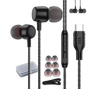 ZXQ Cuffie USB C,Auricolari USB C con filo per iPhone 15 Pro Max Plus iPad Air,Cuffie Type C con Microfono per Samsung A54 A53 S23 s21 s22 s23 Ultra Pixel7 Huawei Mate 60 pro P40 (Grigio)