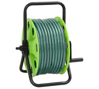 ZXQVLMRS Avvolgitubo autoportante con tubo da giardino da 30 m, 1,3 cm | Include set da 4 pezzi, acciaio zincato, protezione antipiega, resistente alla corrosione