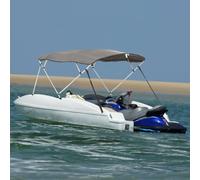 ZXQVLMRS Bimini Top 4 Archi Barca Parasole con Pannelli Laterali Blu | telaio in alluminio, poliestere 600D, protezione UV, custodia inclusa