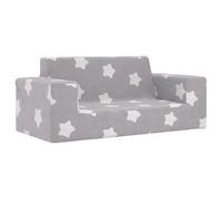 ZXQVLMRS Divano per bambini a 2 posti con stelle, morbido divano per bambini in peluche, comodo divano per bambini per la cameretta dei bambini, rivestimento rimovibile