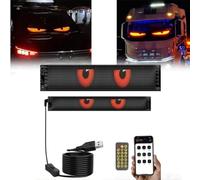 ZXQYMBG Occhi LED Del Diavolo per Auto e Camion - Display Flessibile Programmabile, Dinamico e Colorato - Luce Adatta per Automobili