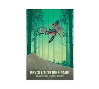 ZXRAF Poster su tela, motivo: Revolution Bike Park, decorazione per camera da letto, ufficio, camera da letto, regalo, 40 x 60 cm