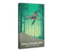 ZXRAF Revolution Bike Park Poster su tela, decorazione artistica da parete per soggiorno e camera da letto, 20 x 30 cm