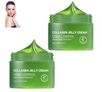 ZXSFDFNE Collagen Jelly Cream, Crema Viso Coreana con estratto di tè Verde, niacinamide e collagene idrolizzato liofilizzato, Crema Giorno e Notte al collagene per Tutti i Tipi di Pelle