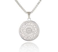ZXSPGSS Collana con ciondolo a forma di sette Arcangeli, per uomo e donna, Arcangeli Michael Gabriel e Uriel, amuleto di protezione in acciaio inossidabile, collana con ciondolo da 61 cm, tre colori