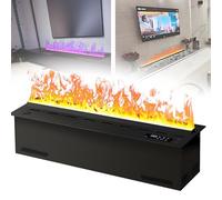 ZXSYYDS Camino Elettrico a Vapore Acqueo 3D, Umidificatore Atomizzante, Fiamma Atomizzata Realistica da Incasso, con Telecomando E Timer, Adatto a Molteplici Scenari, 128 Colori,80cm
