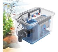 ZXSYYDS Filtro a Tamburo Rotante per laghetti, separatore d'Acqua con Contro-Lavaggio Automatico, Rete in Acciaio Inox da 200 Mesh, Pompa silenziosa a 24V, Portata Elevata Fino a 10000 l/h 5000L/H