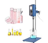 ZXSYYDS Omogeneizzatore Emulsionante Ad Alta velocità, Dispenser da Laboratorio, 2000-28000 Giri/Min, per Un'omogeneizzazione E Un'estrazione Efficienti, Display LCD con Timer,Spiral-28F