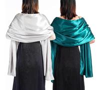 ZXTGBQ 2PCS Sciarpa Scialle Donna Stola Calda Lungo Invernale Trama Stile Elegante Di Soft Stola Elegante Per Abito Da Sposa Cerimonia Donna Adatto Per Matrimoni E Feste