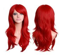 ZXTGBQ Parrucca Rossa Lunga Parrucche Donna Rossaa, Capelli Lunghi Mossi Ricci, LLunga Parrucca Lunga da Donnaa, zParrucca Donna Rossaa, PParrucca da 70 cm / 28", PParrucca Rossa da Donnaa