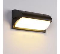 ZXTIIEUF Applique da parete a LED in alluminio, 18 W, 30 e 50 per interni ed esterni, colore nero, resistente all'acqua IP65, ideale per cortili, ville, giardini, parchi, balconi