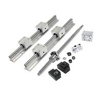 ZXTIIEUF Guida lineare Professionale 2 pz SBR16+4 pz SBR16UU Cuscinetto a Blocchi+Vite a Sfere SFU1204 estremità Lavorata+alloggiamento Dado 1204+Supporto terminale BKBF10+Set Giunto(SFU1000 SBR1000)
