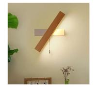 ZXTIIEUF Lampada da Parete a LED in Legno Applique Lunga Interruttore a Cavo Luci Comodino Decorazioni for Soggiorno Corridoio Sfondo Apparecchi Lampadari Lustri Moderni(Wood B)