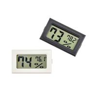 ZXTIIEUF Mini termometro igrometro Digitale LCD for Interni con sensore di Temperatura e umidità(Black-c)