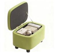 ZXTRYBHD Cassapanca Contenitore da Interno, Sgabello Contenitore con Coperchio Ribaltabile, Pouf Portaoggetti, per Soggiorno, Camera, Camera da Letto, Corridoio(Light green)