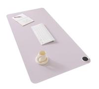 ZXTRYBHD Tappetino Mouse Riscaldato, con Controllo Della Temperatura a 3 Livelli, Superficie in Pelle Sintetica, Tappeto Mouse Automatico Dopo 3 ore(Purple,40 * 90cm/15.7 * 35.4in)