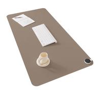 ZXTRYBHD Tappetino Mouse Riscaldato, con Controllo Della Temperatura a 3 Livelli, Superficie in Pelle Sintetica, Tappeto Mouse Automatico Dopo 3 ore(Brown,33 * 80cm/12.9 * 31.4in)