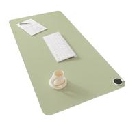 ZXTRYBHD Tappetino Mouse Riscaldato, con Controllo Della Temperatura a 3 Livelli, Superficie in Pelle Sintetica, Tappeto Mouse Automatico Dopo 3 ore(Green,40 * 90cm/15.7 * 35.4in)