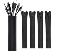 ZXUPOI Organizer Porta Guaina per Cavi Elettrici Nascondi Raccogli Copri Flessibile TV Scrivania Proteggi Organizzatore Fili Copricavi con Cerniera per Cavi TV Computer USB