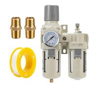 ZXVC Compressore d'aria NPT da 1,27 cm, separatore di olio e acqua, regolatore di pressione dell'aria, lubrificante, regolatore del filtro dell'aria compressa, scocca in PE di drenaggio semiautomatico