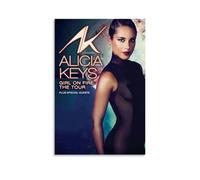 ZXXSCPCB Poster su tela con copertina di album musicali di Alicia Keys, decorazione artistica da parete per camera da letto, 40 x 60 cm, senza cornice