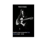 ZXXSCPCB Poster su tela con copertina di album musicali di Nick Drake, decorazione artistica da parete per camera da letto, 30 x 45 cm, senza cornice