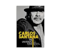 ZXXSCPCB Poster su tela di Carlos Santana, decorazione artistica da parete per camera da letto, motivo: cantanti popolari, 50 x 75 cm, senza cornice