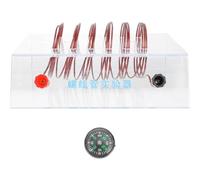 ZXYHLLGK Kit for Esperimenti sulla Regola della Mano Sinistra E sulla Legge di Ampere, Strumento Didattico con Solenoide con Ago Magnetico E Polvere