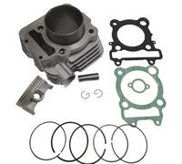 ZXYIWSDF Moto Testata del Cilindro Compatibile con per YBR250 2007 2008 2009 Kit Guarnizioni Pistone Cilindro Motore Moto Blocco Cilindro Aria Pistone Fasce Elastiche Guarnizione Base Testata