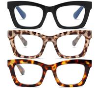 ZXYOO Occhiali da lettura da donna alla moda con blocco della luce blu e cerniere a molla 3C+1.00