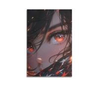 ZXYYHBG Poster decorativo da parete a tema anime Girl on Fire, stampa artistica su tela, poster decorativo moderno, per camera da letto, per camera da letto, 40 x 60 cm