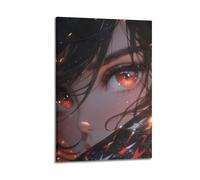 ZXYYHBG Poster decorativo da parete a tema anime Girl on Fire, stampa artistica su tela, poster decorativo moderno, per camera da letto, per camera da letto, 40 x 60 cm