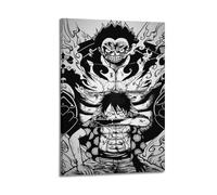ZXYYHBG Poster decorativo da parete con personaggi di One Piece, stampa artistica su tela, poster decorativo moderno, per camera da letto, 60 x 90 cm