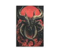 ZXYYHBG Poster decorativo da parete su tela, motivo: Beast Buddha e l'abisso, poster decorativo moderno per camera da letto, per camera da letto, 50 x 75 cm