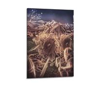 ZXYYHBG Poster decorativo da parete su tela, motivo: La furia dei Berserkers, poster decorativo moderno per camera da letto, per camera da letto (50 x 75 cm)
