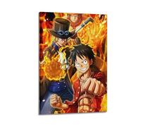 ZXYYHBG Poster decorativo da parete su tela, motivo: One Piece, con personaggi dell'anime, stampa moderna, per camera da letto, per camera da letto, 60 x 90 cm