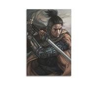 ZXYYHBG Sekiro Shadows Die Twice Game Poster su tela, poster decorativo da parete con motivo Samurai, stampa moderna, per camera da letto, per camera da letto, 40 x 60 cm