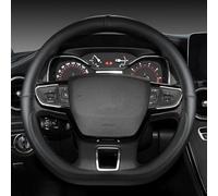 ZXZFDC Coprivolante per Auto in Pelle per Renault Austral 2022-2024, Antiscivolo Traspirante Durevole, Protezione Custodia Volante, Accessori Auto, A Black-D-Style