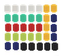 ZY-25 Mini breadboard Tie Points - Assortimento di 35 pezzi (5 pezzi ciascuno in 7 colori) per schede di prototipazione PCB 20 × 15 mm, ABS Insula